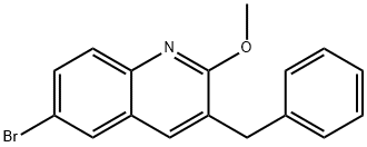 3-benzyl-6-bromo-2-methoxyquinoline Struktur