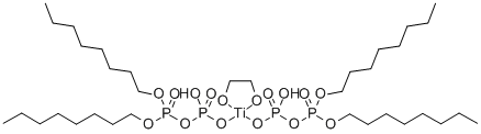 双(二辛基焦磷酸酰氧基)乙撑钛酸酯,65467-75-6,结构式