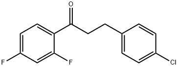 3-(4-クロロフェニル)-2',4'-ジフルオロプロピオフェノン 化学構造式