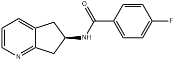 Benzamide, N-[(6R)-6,7-dihydro-5H-cyclopenta[b]pyridin-6-yl]-4-fluoro- (9CI) 化学構造式