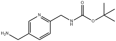 5-氨甲基-2-(N-BOC-氨基)吡啶, 654679-12-6, 结构式