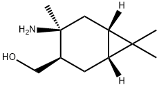 (1R,3R,4S,6S)-4-AMINO-4,7,7-TRIMETHYL-BICYCLO[4.1.0]HEPT-3-YL-METHANOL Struktur