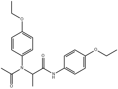p-Propionophenetidide, 2-[N-(p-ethoxyphenyl)acetamido]- (7CI, 8CI) Struktur