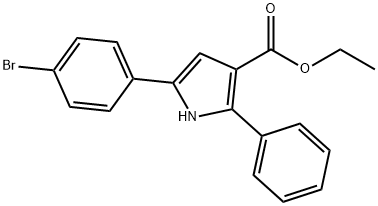 ethyl 5-(4-bromophenyl)-2-phenyl-1H-pyrrole-3-carboxylate Struktur
