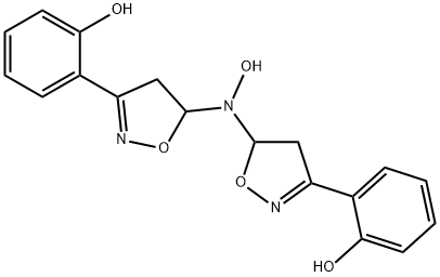 2,2'-[ヒドロキシイミノビス(4,5-ジヒドロイソオキサゾール-5,3-ジイル)]ビスフェノール 化学構造式