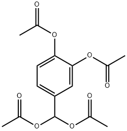 3,4-diacetoxybenzylidene diacetate 化学構造式