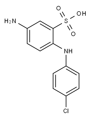 4-amino-4'-chlorodiphenylamine-2-sulfonic acid Structure