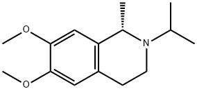 (1S)-6,7-ジメトキシ-1-メチル-2-(1-メチルエチル)-1,2,3,4-テトラヒドロイソキノリン 化学構造式