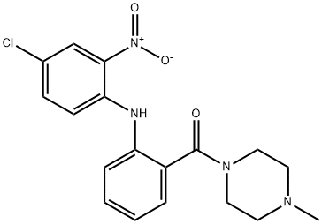 1-[2-[(4-CHLORO-2-NITROPHENYL)AMINO]BENZOYL]-4-METHYL-PIPERAZINE, 65514-72-9, 结构式