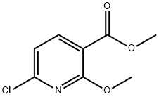 3-Pyridinecarboxylic acid, 6-chloro-2-methoxy-, methyl ester Struktur