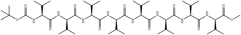 tert-butyloxycarbonylvalyl-valyl-valyl-valyl-valyl-valyl-valyl-valine methyl ester Struktur