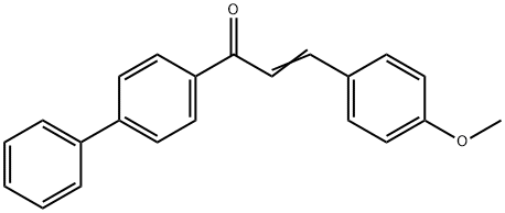 3-(4-methoxyphenyl)-1-(4-phenylphenyl)prop-2-en-1-one Struktur