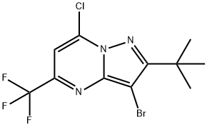 3-BROMO-2-(TERT-BUTYL)-7-CHLORO-5-(TRIFLUOROMETHYL)PYRAZOLO[1,5-A]PYRIMIDINE Struktur