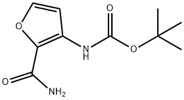 2-カルバモイルフラン-3-イルカルバミン酸TERT-ブチル 化学構造式