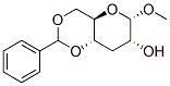 甲基 3-脱氧-4,6-O-[(R)-苯基亚甲基]-ALPHA-D-吡喃核己糖苷, 65530-28-1, 结构式