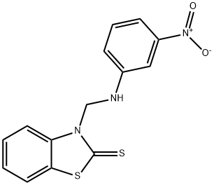3-[(M-NITROANILINO)METHYL]-2-BENZOTHIAZOLINETHIONE Struktur