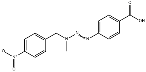 p-[3-Methyl-3-(p-nitrobenzyl)-1-triazeno]benzoic acid Struktur