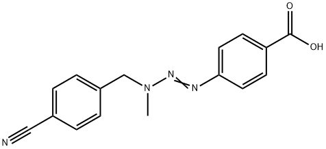p-[3-(p-Cyanobenzyl)-3-methyl-1-triazeno]benzoic acid Struktur