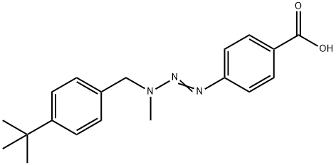 p-[3-(p-tert-Butylbenzyl)-3-methyl-1-triazeno]benzoic acid Struktur