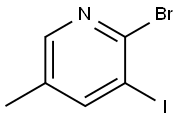 2-溴-3-碘-5-甲基吡啶, 65550-82-5, 结构式