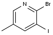 2-溴-3-碘-5-甲基吡啶 结构式