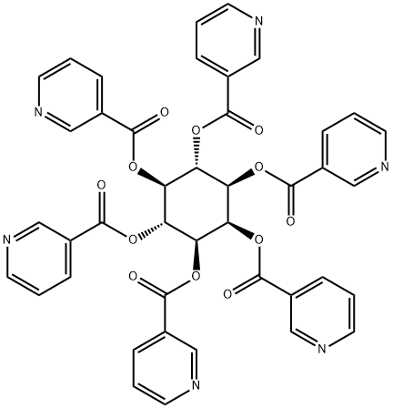 肌醇烟酸酯,6556-11-2,结构式