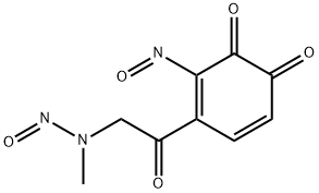 4-[(Methylnitrosoamino)acetyl]-3-nitroso-1,2-benzoquinone Struktur