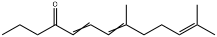 8,12-dimethyltrideca-5,7,11-trien-4-one Struktur