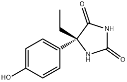 (R)-5-(4-Hydroxyphenyl)-5-ethylhydantoin Structure
