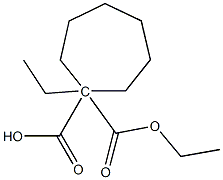 1,1-シクロヘプタンジカルボン酸ジエチル 化学構造式