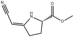 Proline, 5-(cyanomethylene)-, methyl ester, (Z)- (9CI) Struktur