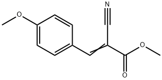α-シアノ-4-メトキシベンゼンアクリル酸メチル 化学構造式