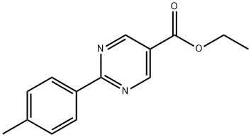 2-(对-甲苯基)嘧啶-5-甲酸乙酯, 65586-64-3, 结构式