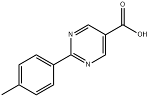 2-(4-甲基苯基)嘧啶-5-甲酸, 65586-74-5, 结构式