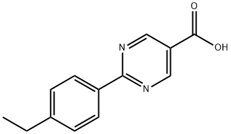 5-Pyrimidinecarboxylic acid, 2-(4-ethylphenyl)- (9CI) Struktur