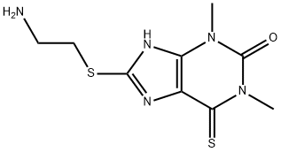 8-[(2-Aminoethyl)thio]-6,7-dihydro-1,3-dimethyl-6-thioxo-1H-purin-2(3H)-one Structure
