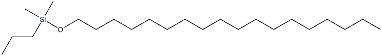 Silane, dimethyl(octadecyloxy)propyl- Struktur