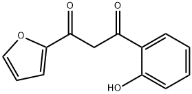 1-(2-フラニル)-3-(2-ヒドロキシフェニル)-1,3-プロパンジオン 化学構造式