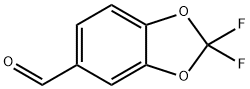 2,2-ジフルオロ-1,3-ベンゾジオキソール-5-カルボキシアルデヒド 化学構造式
