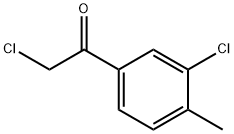 Ethanone, 2-chloro-1-(3-chloro-4-methylphenyl)- (9CI) Struktur