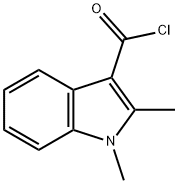 1H-Indole-3-carbonyl chloride, 1,2-dimethyl- (9CI) 化学構造式