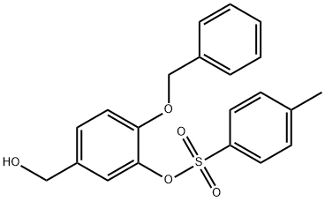 4-(Benzyloxy)-3-hydroxybenzyl Alcohol 3-p-Toluenesulfonate, 65615-21-6, 结构式