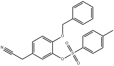 [4-(Benzyloxy)-3-hydroxyphenyl]acetonitrile p-Toluenesulfonate Structure