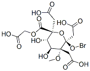 .beta.-D-Glucopyranuronic acid, 5-C-bromo-, methyl ester, tetraacetate Struktur