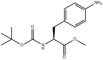4-アミノ-N-(TERT-ブトキシカルボニル)-L-フェニルアラニンメチルエステル 化学構造式