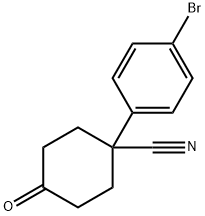 1-(4-溴苯基)-4-氧代环己甲腈 结构式