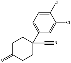 4-氰-4-(3,4-二氯苯)环己酮, 65619-30-9, 结构式