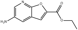 Furo[2,3-b]pyridine-2-carboxylic acid, 5-amino-, ethyl ester Structure