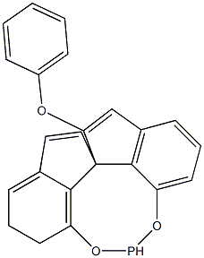 (11AR)-(+)-10,11,12,13-TETRAHYDRODIINDENO[7,1-DE:1',7'-FG][1,3,2]DIOXAPHOSPHOCIN-5-PHENOXY Struktur