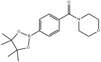 4-(モルホリノカルボニル)フェニルボロン酸ピナコールエステル 化学構造式
